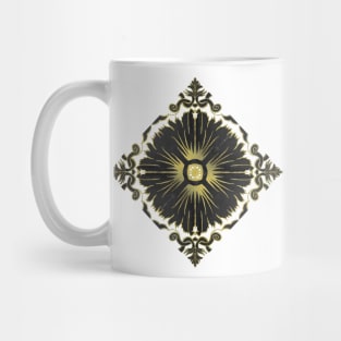 Azulejo - Portuguese Tile Black and Gold Mug